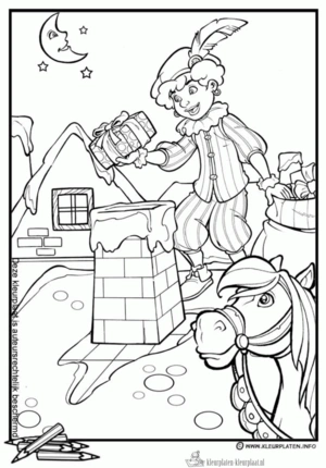 Sinterklaas 180 kleurplaat om te printen en kleuren