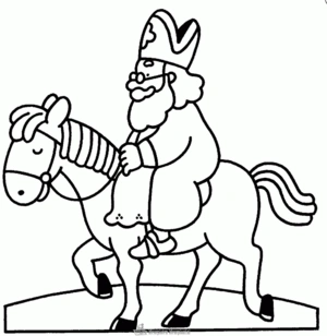 Sinterklaas 21 kleurplaat om te printen en kleuren