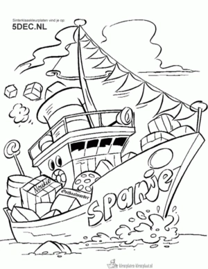 Sinterklaas 220 kleurplaat om te printen en kleuren