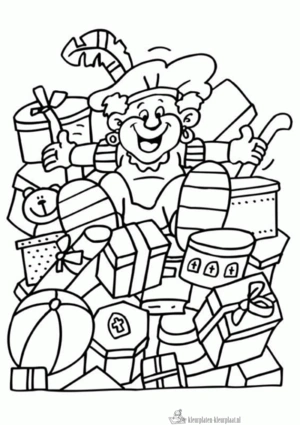 Sinterklaas 27 kleurplaat om te printen en kleuren