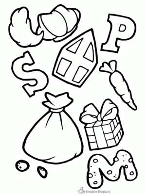 Sinterklaas 3 kleurplaat om te printen en kleuren