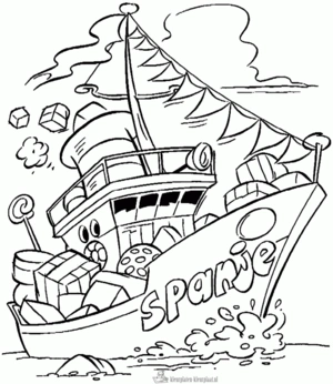 Sinterklaas 4 kleurplaat om te printen en kleuren