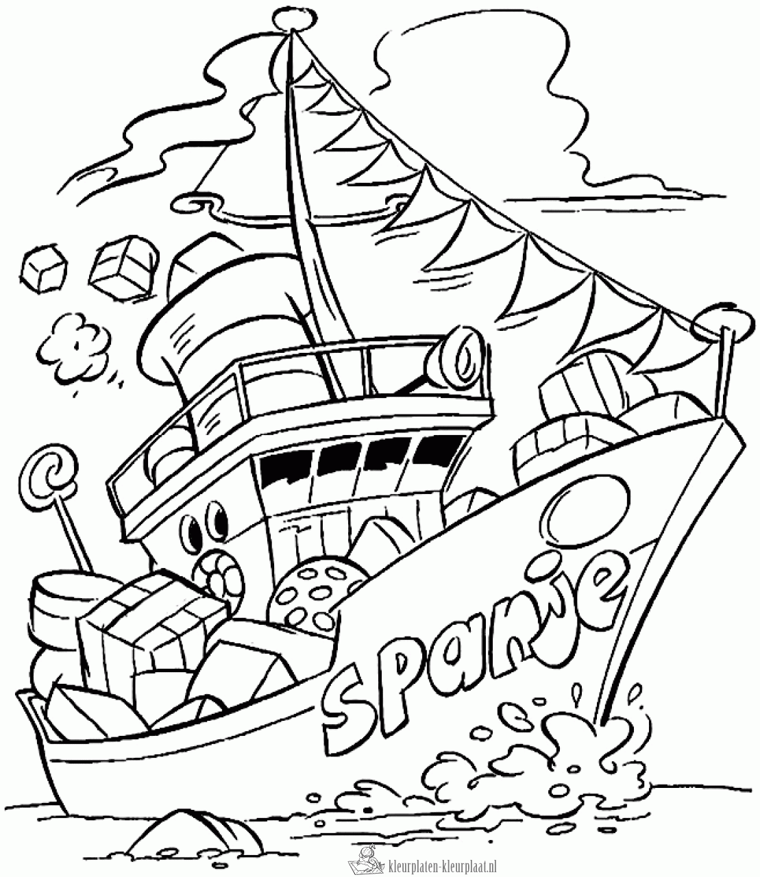 Sinterklaas 4 kleurplaat