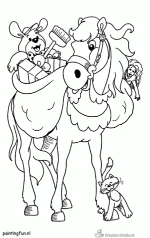 Sinterklaas 40 kleurplaat om te printen en kleuren