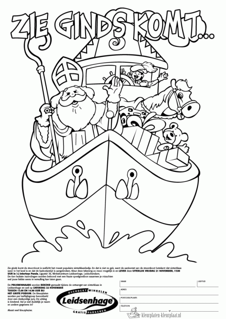 Sinterklaas 42 kleurplaat