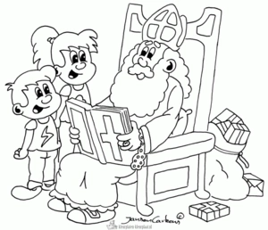Sinterklaas 58 kleurplaat om te printen en kleuren