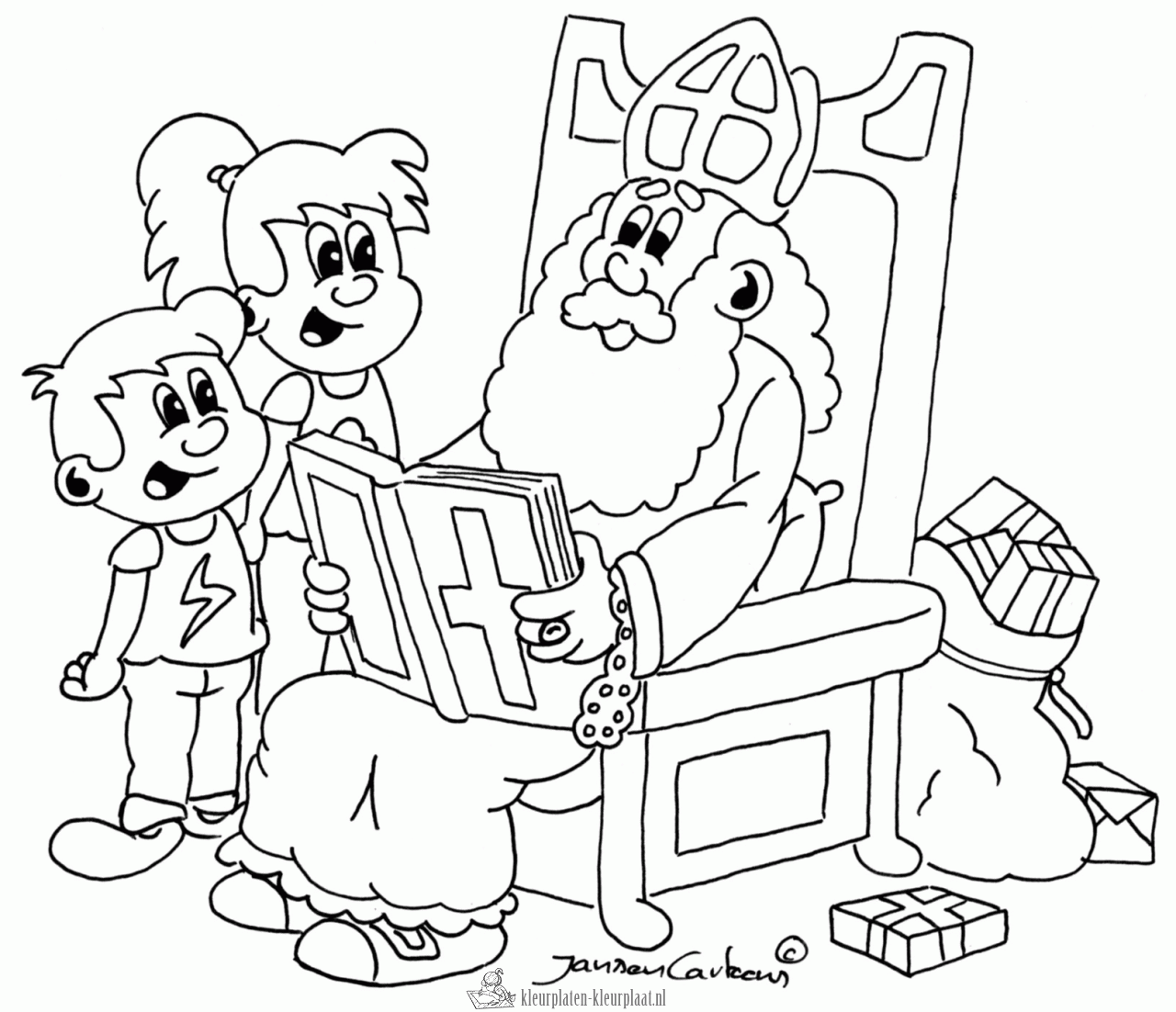 Sinterklaas 58 kleurplaat