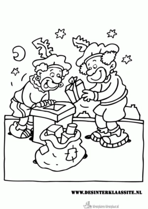 Sinterklaas 75 kleurplaat om te printen en kleuren