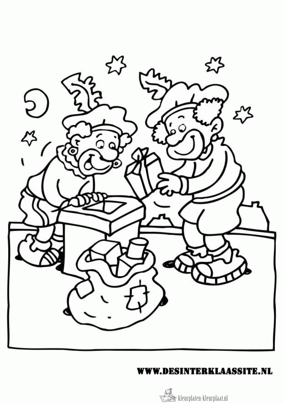 Sinterklaas 75 kleurplaat