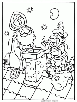 Sinterklaas 79 kleurplaat om te printen en kleuren