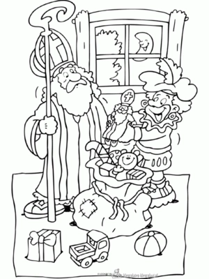 Sinterklaas 81 kleurplaat om te printen en kleuren
