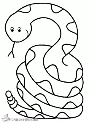 Slang 19 kleurplaat om te printen en kleuren