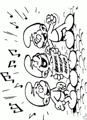 Smurfen 16 kleurplaat om te printen en kleuren