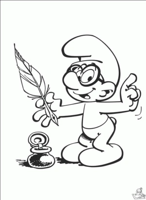 Smurfen 17 kleurplaat om te printen en kleuren