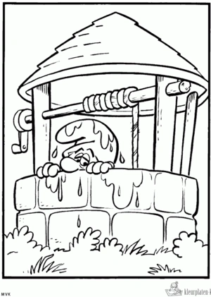 Smurfen 18 kleurplaat om te printen en kleuren