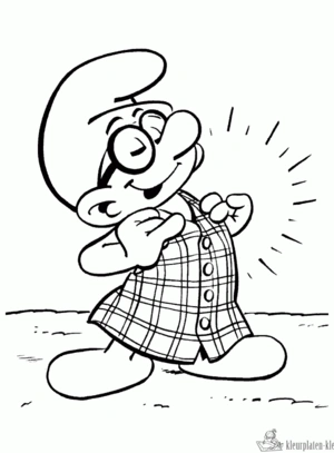 Smurfen 19 kleurplaat om te printen en kleuren