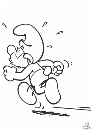 Smurfen 21 kleurplaat om te printen en kleuren