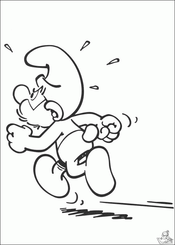 Smurfen 21 kleurplaat