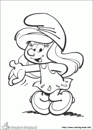 Smurfen 26 kleurplaat om te printen en kleuren