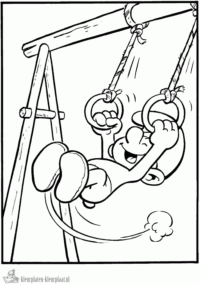 Smurfen 3 kleurplaat