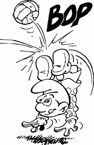 Smurfen 39 kleurplaat om te printen en kleuren