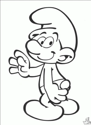 Smurfen 42 kleurplaat om te printen en kleuren