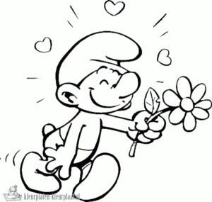 Smurfen 52 kleurplaat om te printen en kleuren