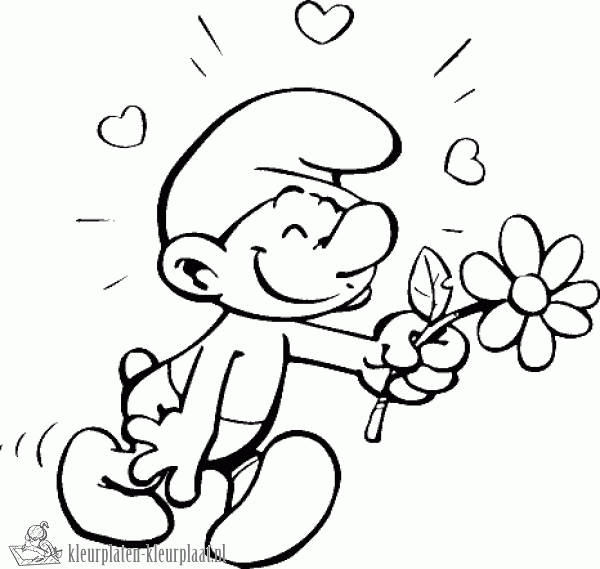 Smurfen 52 kleurplaat