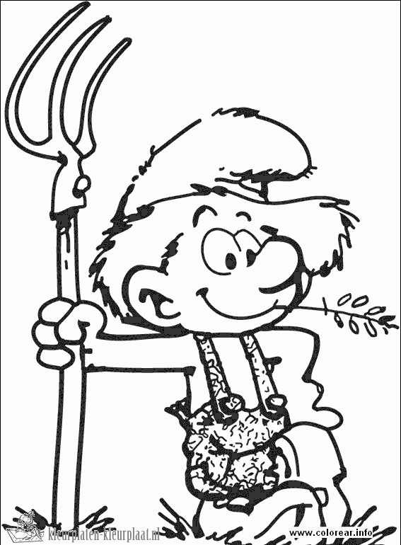 Smurfen 55 kleurplaat