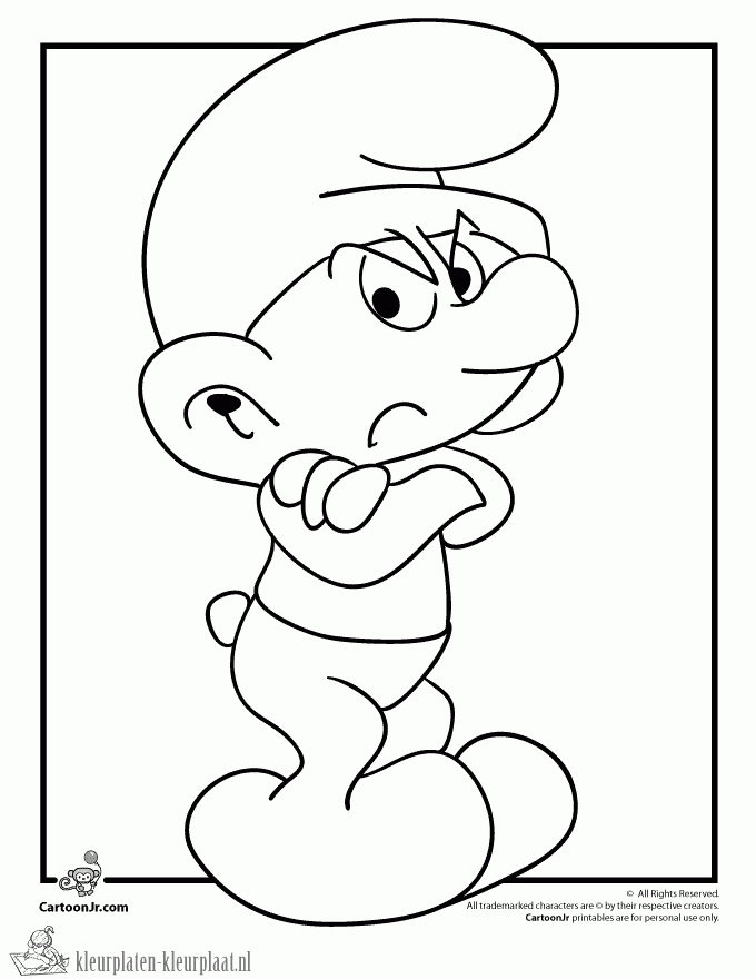Smurfen 56 kleurplaat