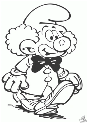 Smurfen 6 kleurplaat om te printen en kleuren