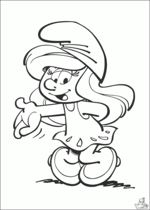 Smurfen 62 kleurplaat om te printen en kleuren