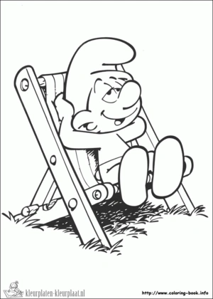 Smurfen 68 kleurplaat om te printen en kleuren