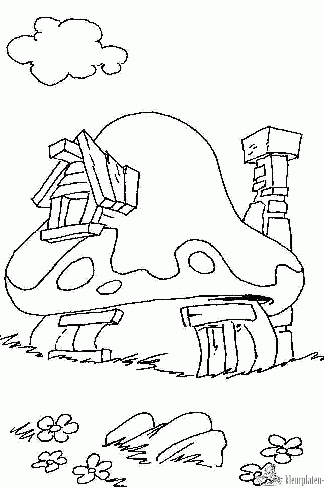 Smurfen 8 kleurplaat