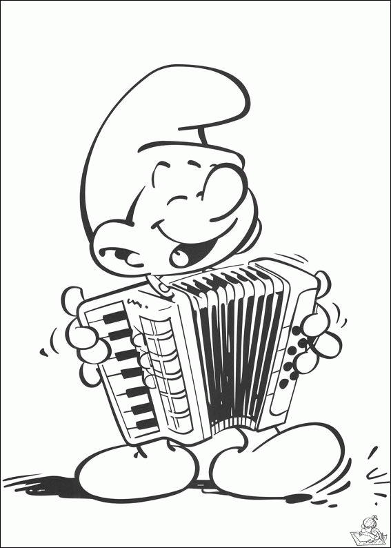 Smurfen 9 kleurplaat