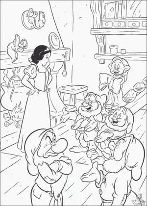 Sneeuwwitje 13 kleurplaat om te printen en kleuren