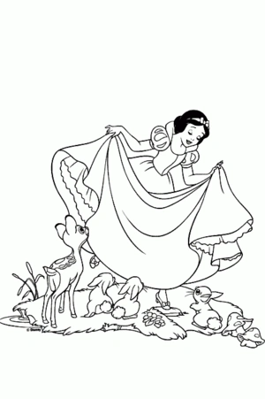 Sneeuwwitje 22 kleurplaat om te printen en kleuren