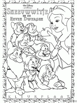 Sneeuwwitje 46 kleurplaat om te printen en kleuren
