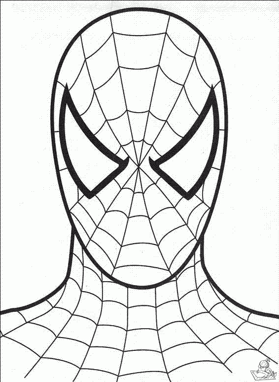 Spiderman 1 kleurplaat