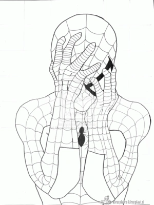 Spiderman 13 kleurplaat om te printen en kleuren