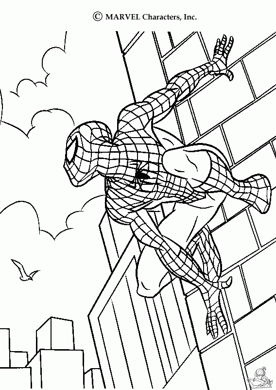Spiderman 21 kleurplaat