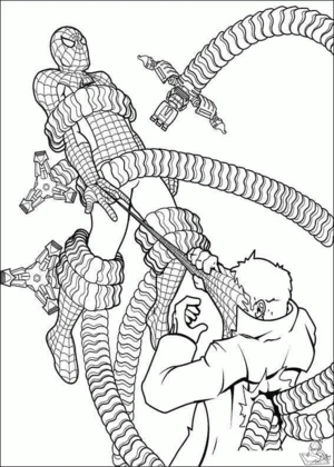 Spiderman 31 kleurplaat om te printen en kleuren