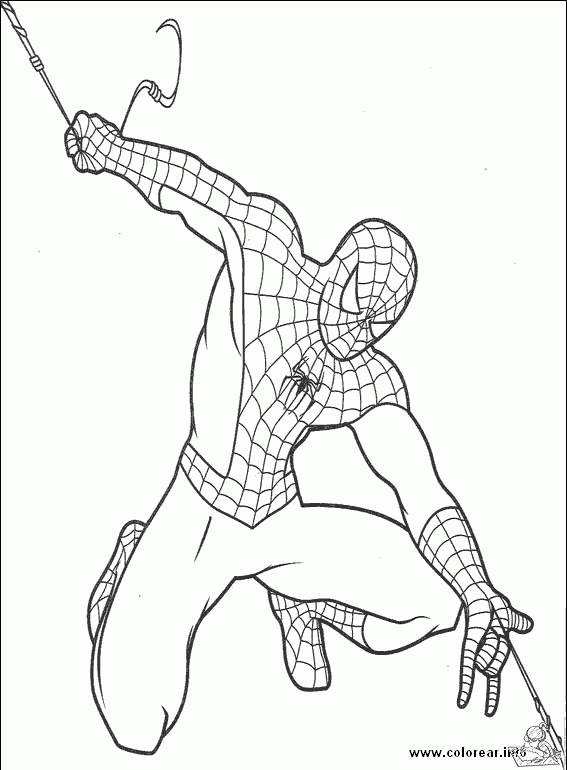 Spiderman 4 kleurplaat