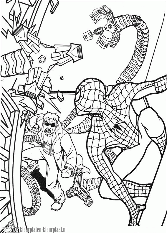 Spiderman 43 kleurplaat