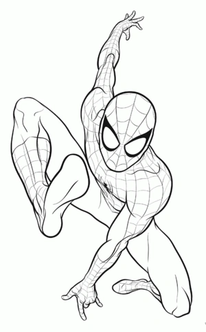 Spiderman 47 kleurplaat om te printen en kleuren