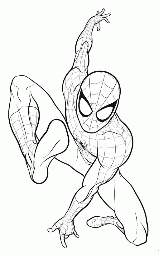 Spiderman 47 kleurplaat