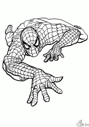 Spiderman 6 kleurplaat om te printen en kleuren
