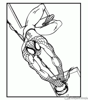 Spiderman 61 kleurplaat om te printen en kleuren