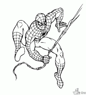 Spiderman 7 kleurplaat om te printen en kleuren
