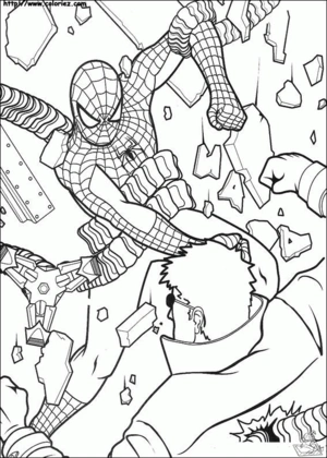 Spiderman 76 kleurplaat om te printen en kleuren